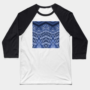 Blue Stripy Chevrons Baseball T-Shirt